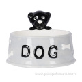 Custom Logo Printed Ceramic Pet Feeder Dog Bowl